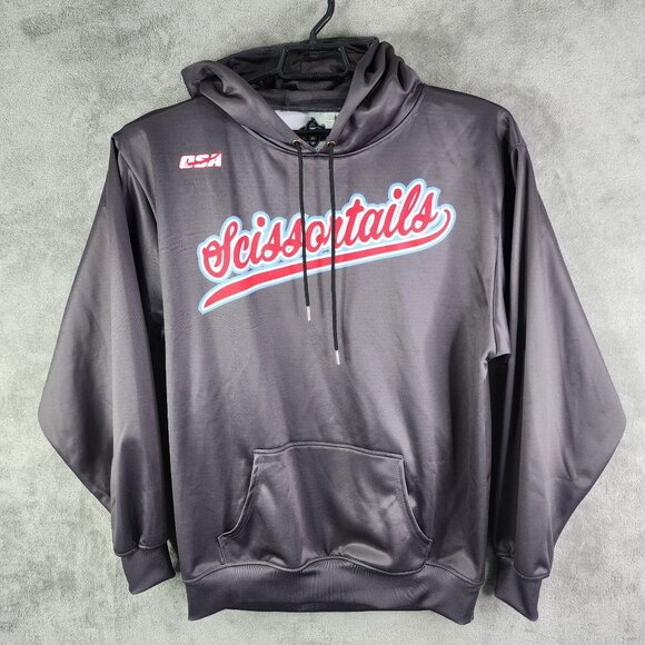 Mens Gray OSA Athletics Scissortails Pullover Sweatshirt Hoodie Long Sleeve L - Picture 2 of 13